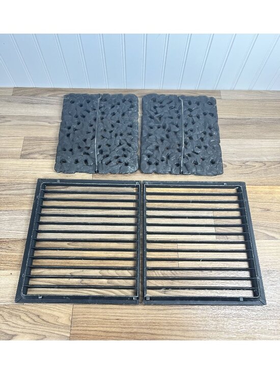 Jenn Air Other - Jenn Air Range Set of 2 Cast Iron Lava Rock Grill & Grates with Handles Vtg